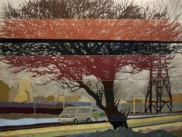 Dave Hind Little Red Wagon 40×52 SOLD