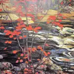 The Red Maple – original canvas giclee by AY Jackson, 20″ × 24″