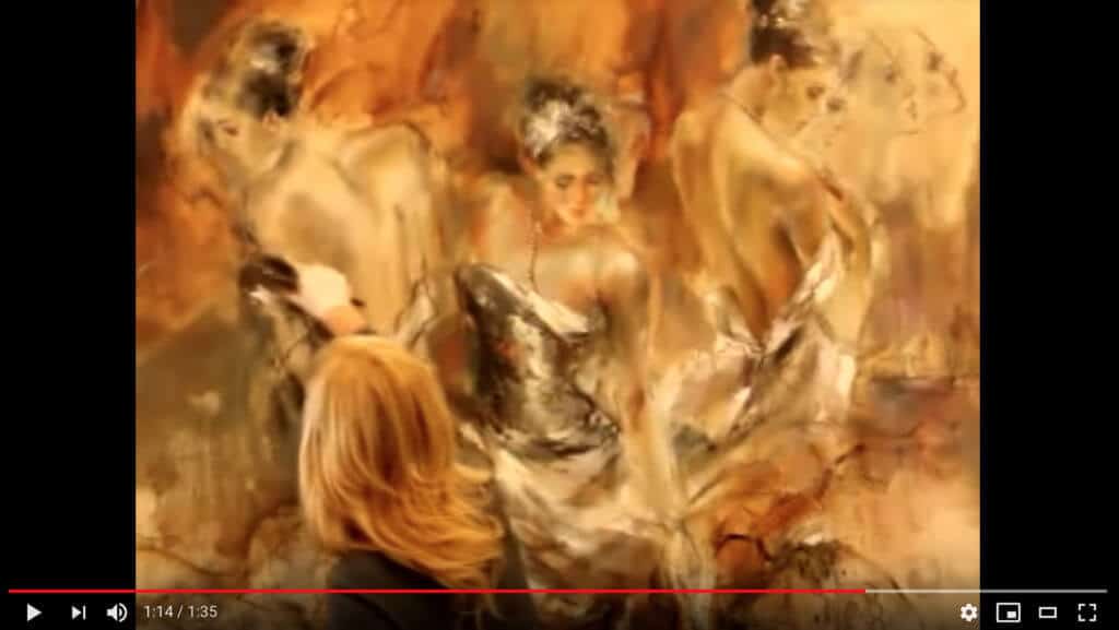 Anna Razumovskaya Video work in progress painting