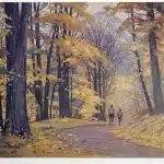 Fall Splendor – original limited edition offset lithographic by Frank Panabaker
