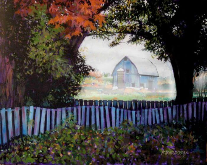 RD Murray One Foggy Morning Jerseyville 24x32