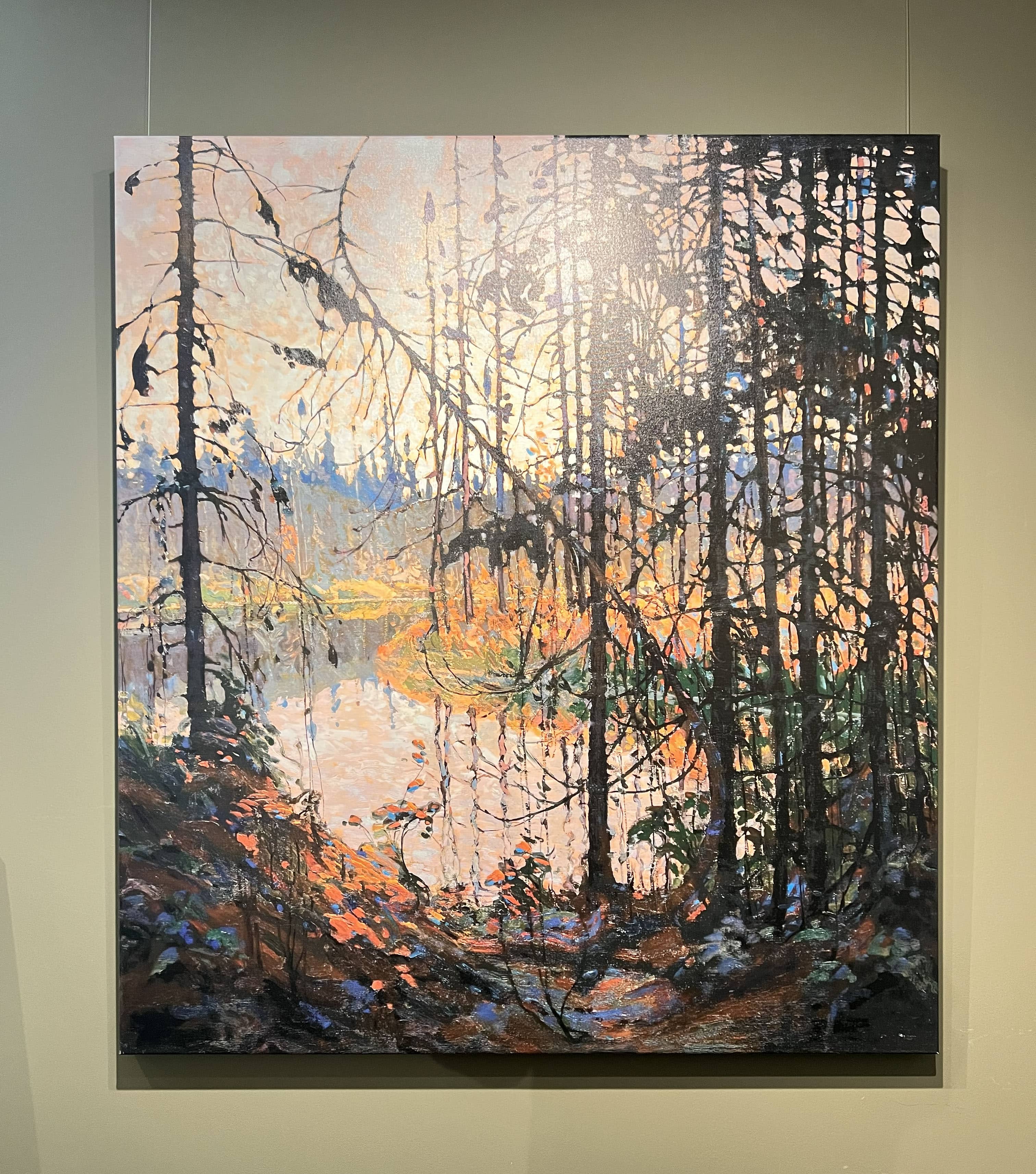 Northern River – original canvas giclee by Tom Thomson, 24″ × 20″ — framed view