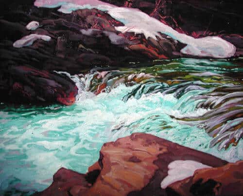 Dominik Modlinski Sheep River Rapids 24x30