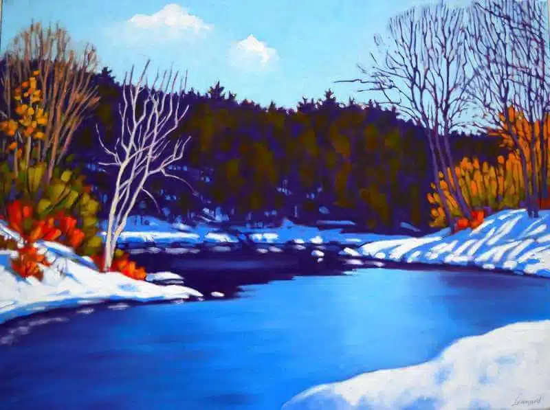 John Lennard Winter River 18x24