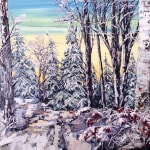 Maya Eventov Birch Winter Forest  36x48