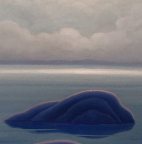 Norman Brown Lake Superior Rock Sky 30x30 D