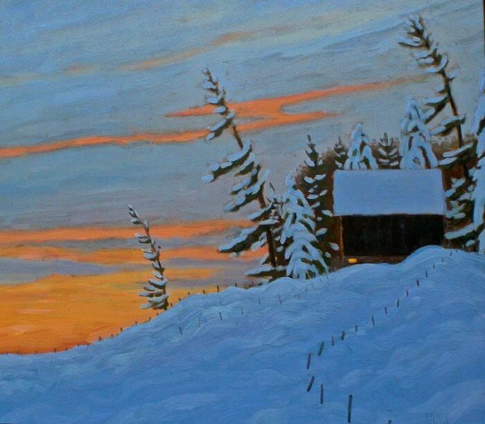 Norman Brown Winter Pines 14x16