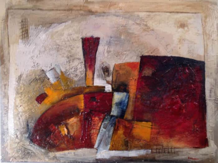 Peter Markov Encaustic Abstract 36x48
