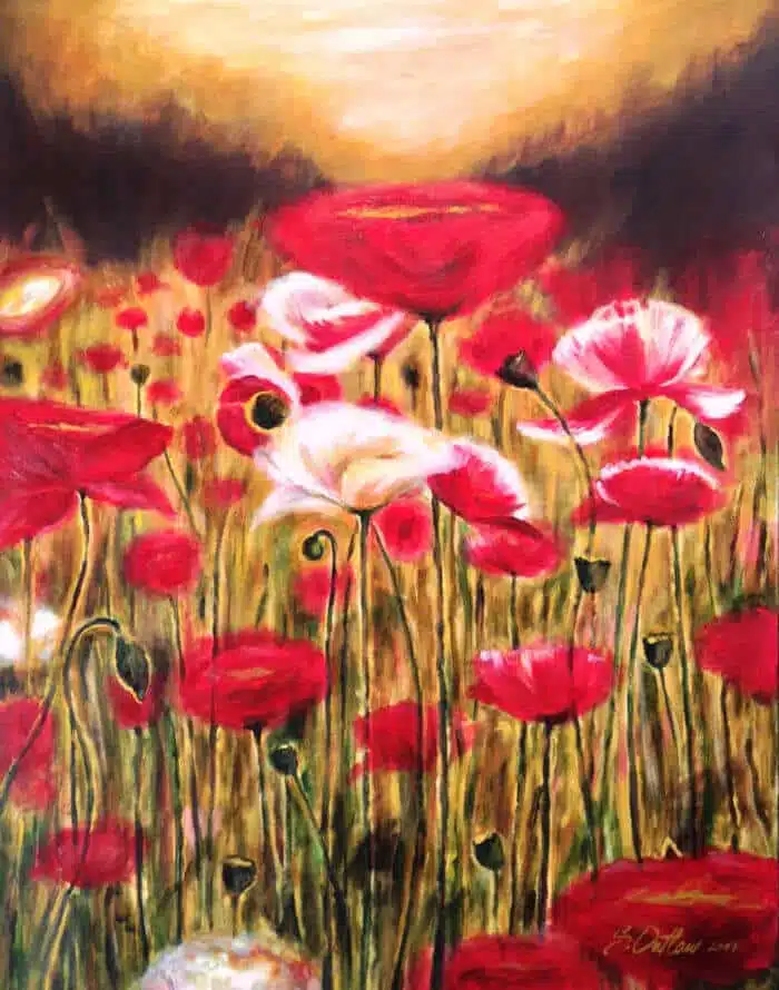 Susan Outlaw Poppies 28x22