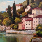 William Rengifo Village on Hillside 30x24