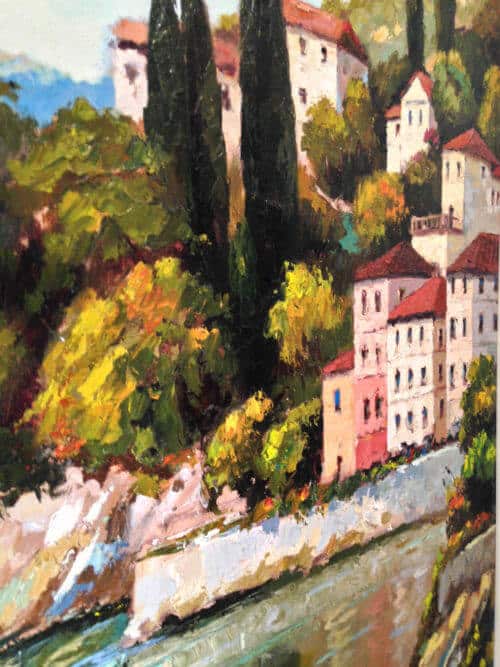 William Rengifo Village on Hillside 30x24 D1