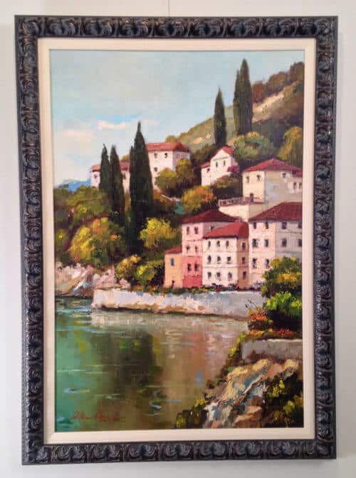 William Rengifo Village on Hillside 30x24 F1