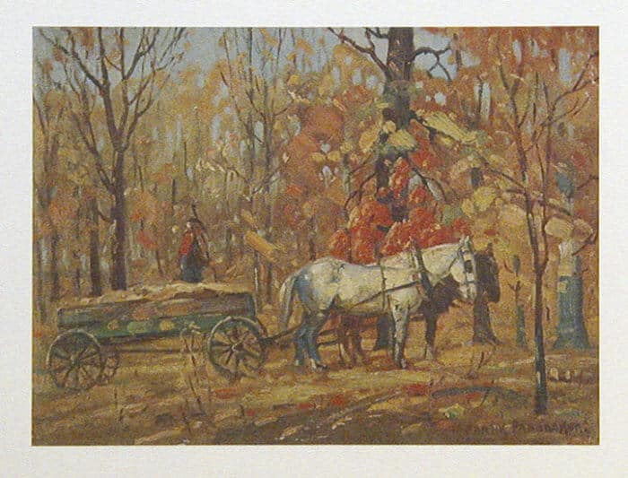 Frank Panabaker Loading Firewood