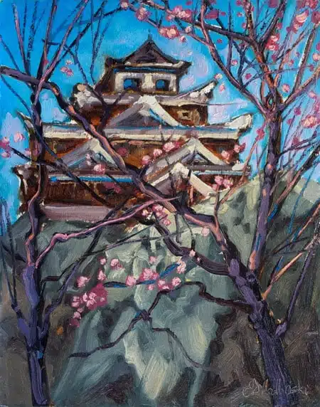 Dominik Modlinski Hiroshima Castle 14x11