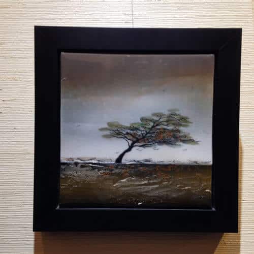 Ed Ambros Wind Blown 12x12 Framed D1