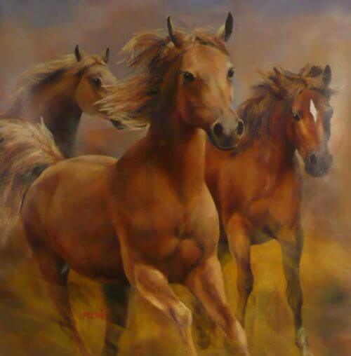 Light Up the Sun – original oil on canvas by Gladys Morante, 48″ × 48″