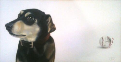 Gretta Gibney In the Doghouse Again 16x24