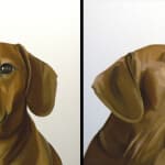 Gretta Gibney Mug Shots Dachshund Pair 24x24