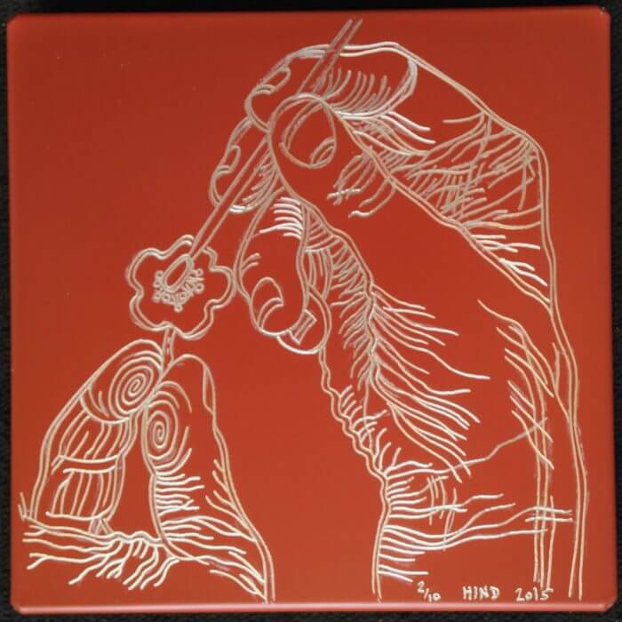 Dave Hind Pollinators 2 Red 9.75x9.75