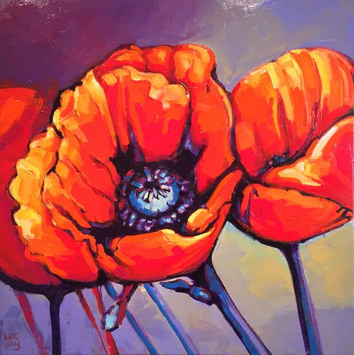 Jerzy Werbel Poppies 36x36
