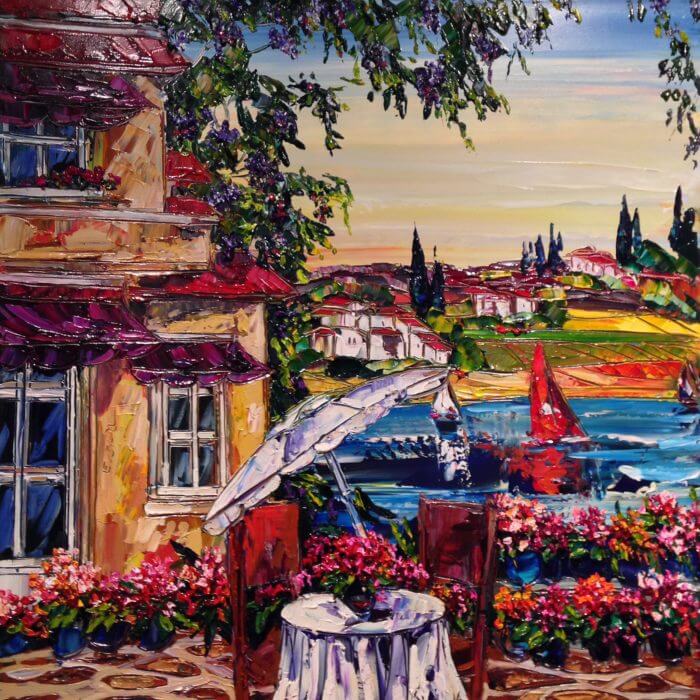 Maya Eventov A Terrace For Two 36x36