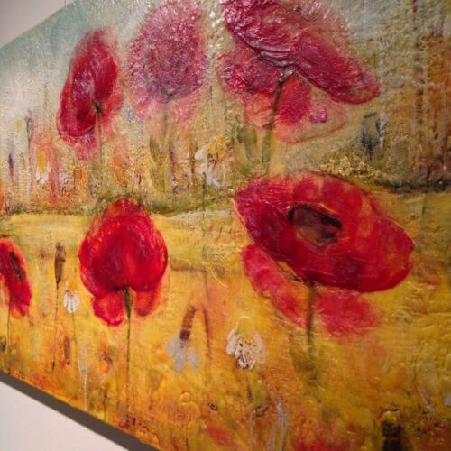 Tanya Kirouac Poppies 18x48 D1