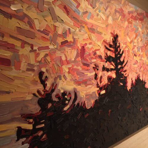 David Grieve Sunset Tree Tops 8 36x60 D1