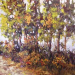 Ann Willsie The Bench Series V Poplar Row 36x36