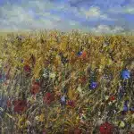 Fiona Hoop Field of Wildflowers 40x40
