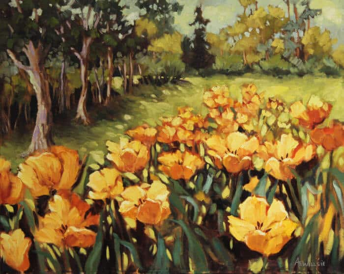 Ann Willsie Orange Tulips 24x30