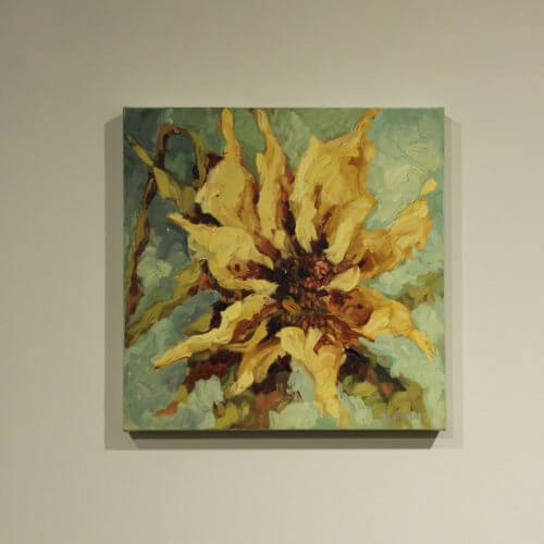 Ann Willsie Yellow on Blue Beek 16X16 D1