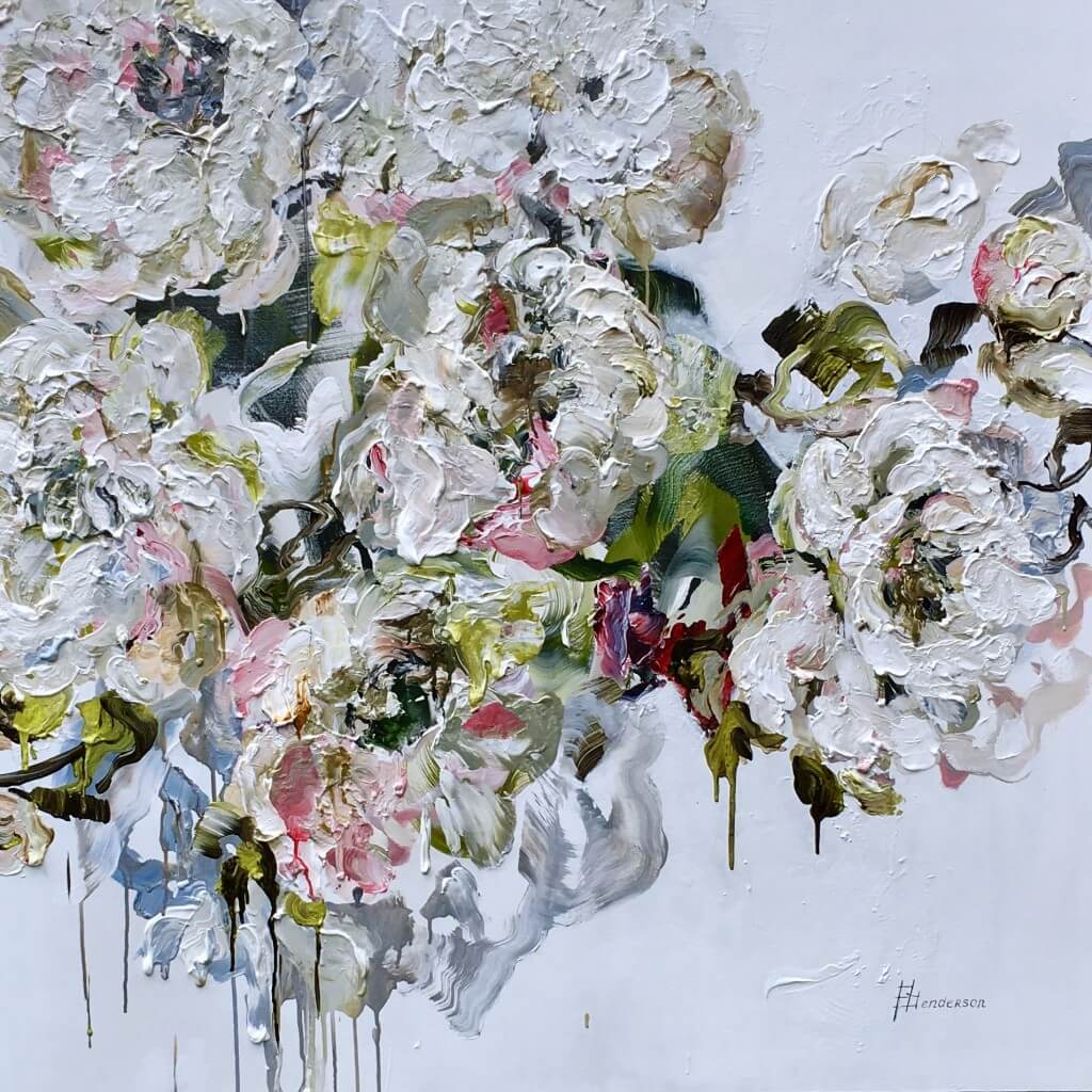 Pure Elegance Series 7 – original acrylic on canvas by Elena Henderson, 48″ × 48″