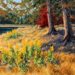 Robert E Wood Autumn Flowers Jake Lake 30x40