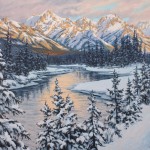 Robert E Wood Bow River Sunset 48x60