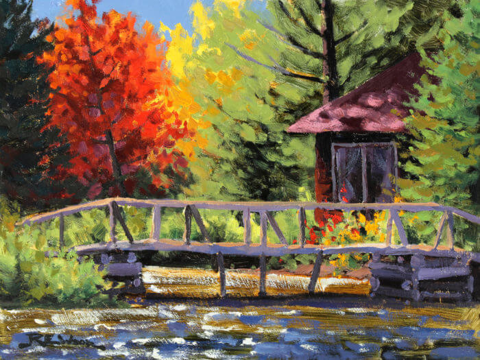 Robert E Wood Cabin in the Woods 12x16