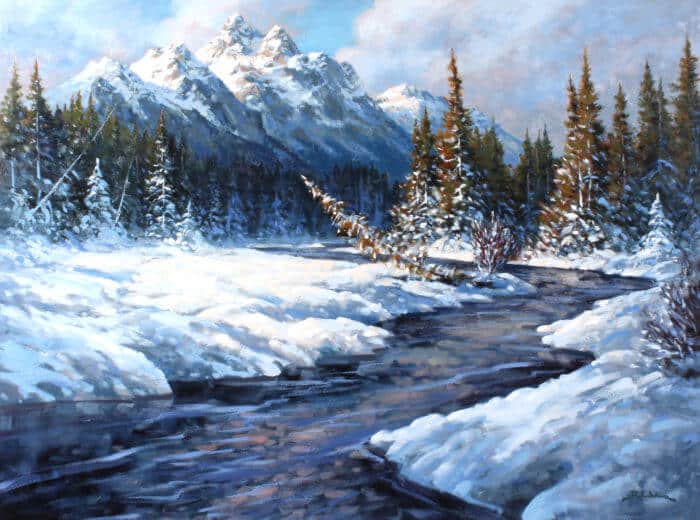 Robert E Wood Morning Light Rummel Creek 36x48