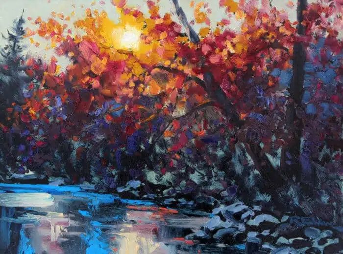 Robert E Wood Sunset Light 12x16