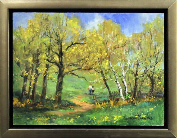 Sam Panoessa Afternoon Walk 9X12