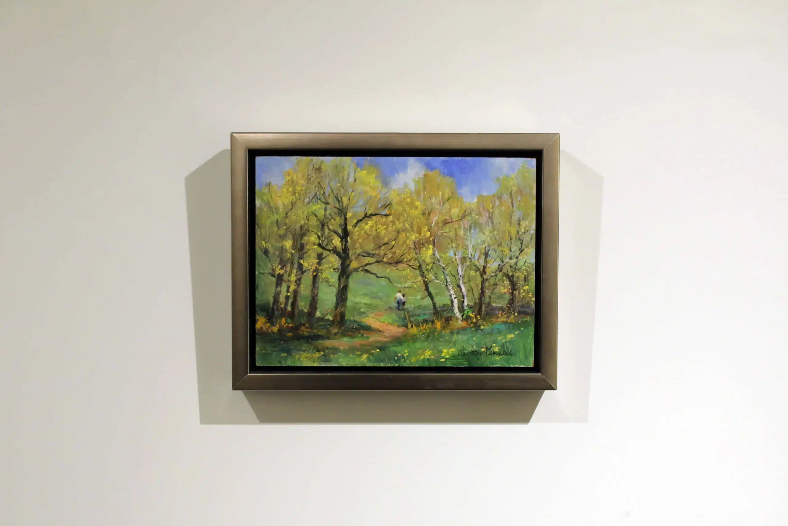 Afternoon Walk – original oil on panel by Sam Paonessa, 9″ × 12″