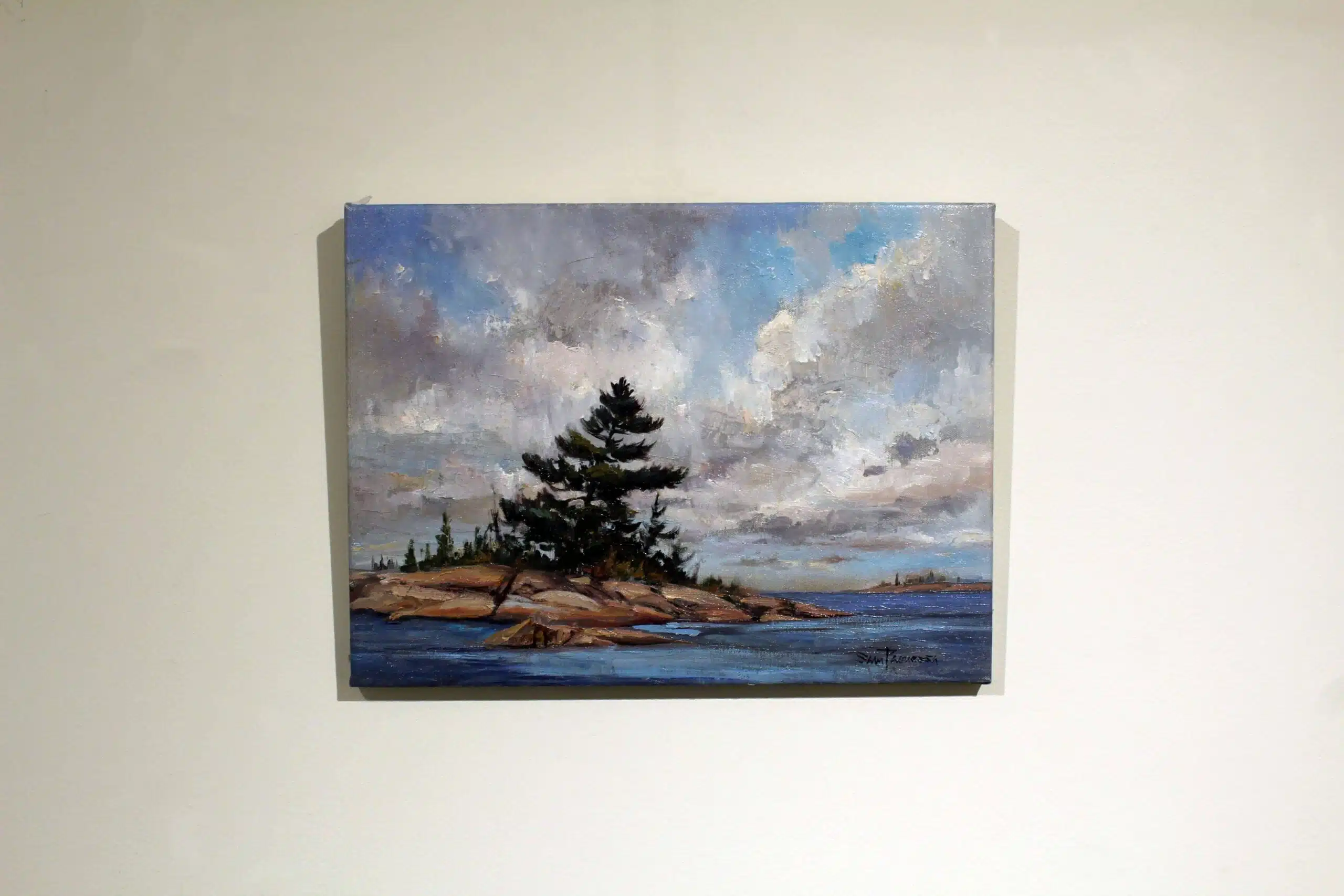 Against The Wind – original oil on canvas by Sam Paonessa, 12″ × 16″
