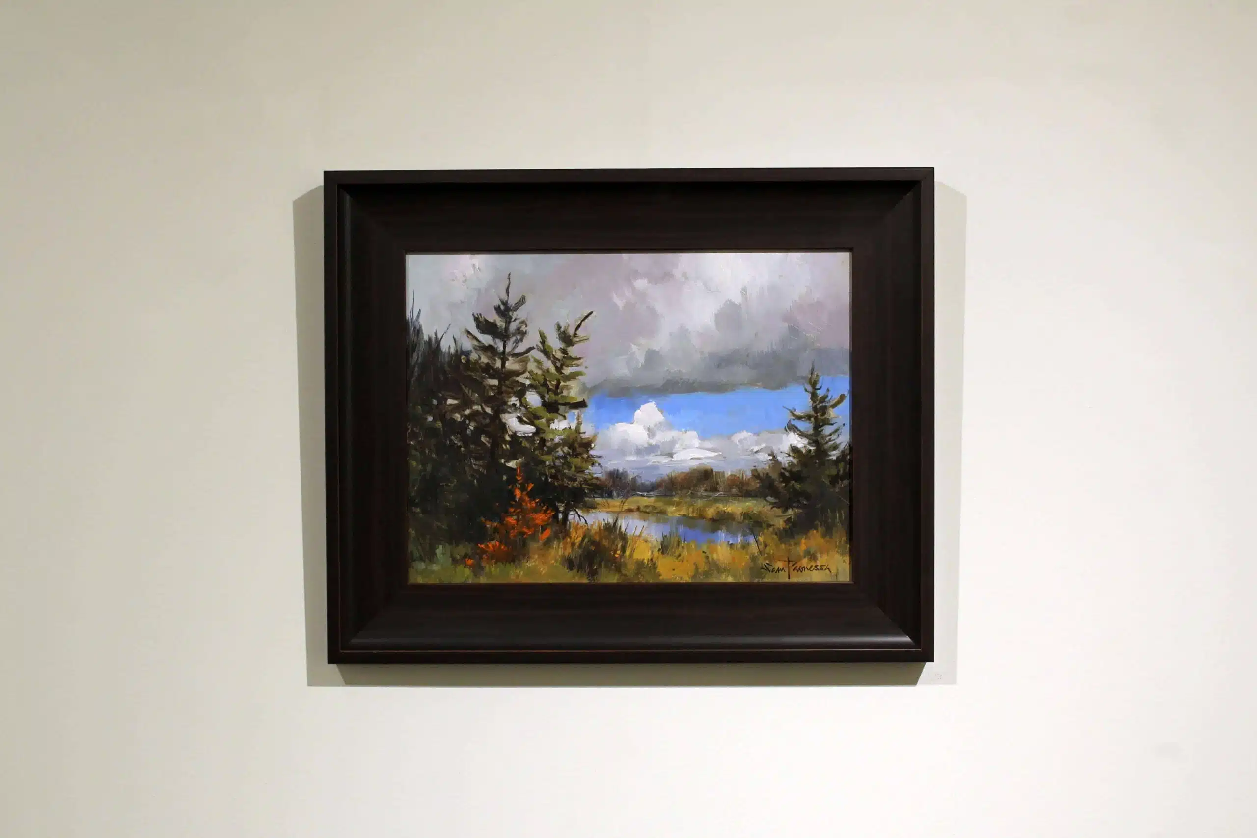 September Georgian Bay – original oil on panel by Sam Paonessa, 12″ × 16″