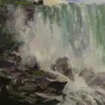 Below The Thunder – original oil on panel by Sam Paonessa, 9″ × 12″