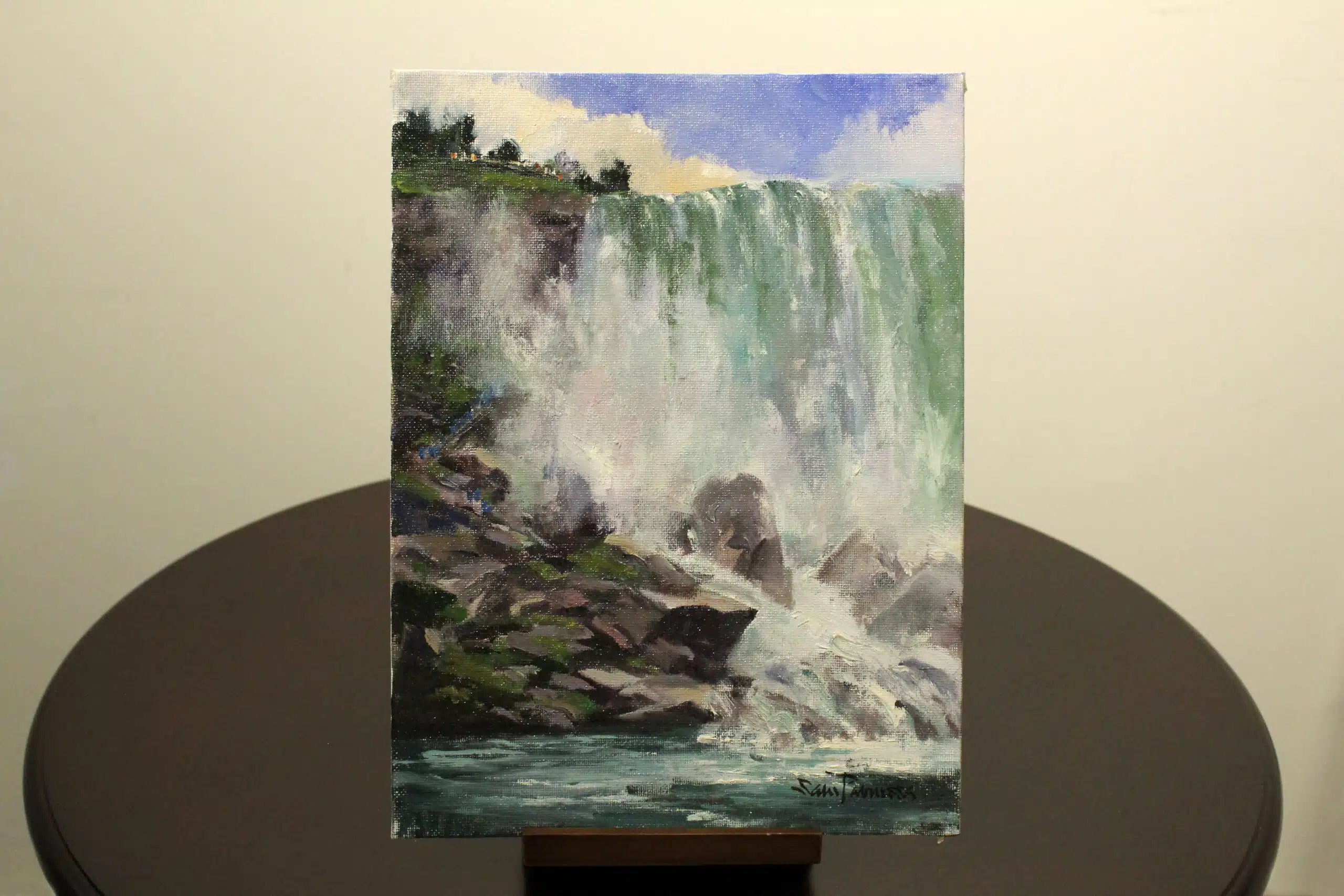 Below The Thunder – original oil on panel by Sam Paonessa, 9″ × 12″