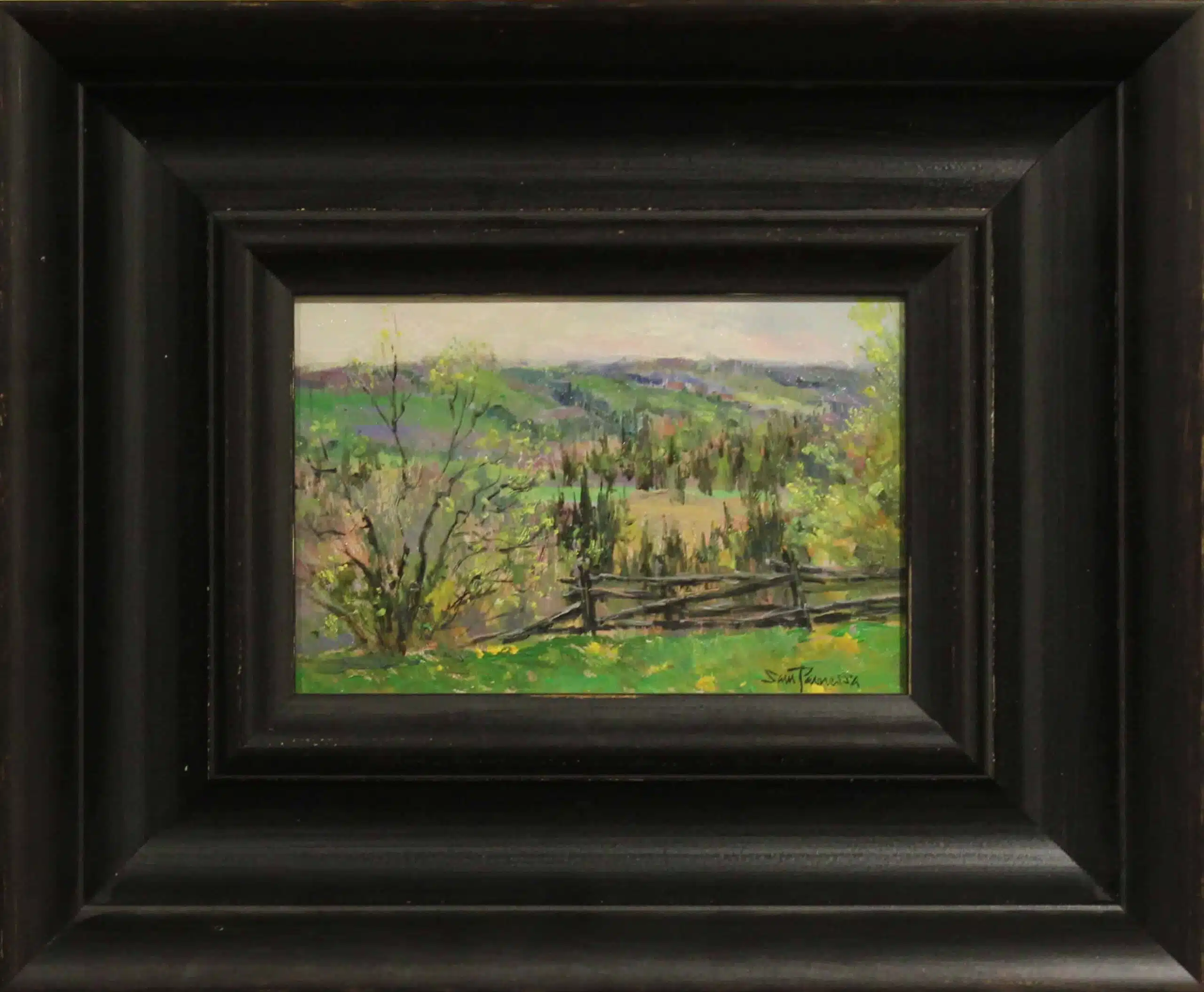 View From The Hill – original oil on panel by Sam Paonessa, 6″ × 9″