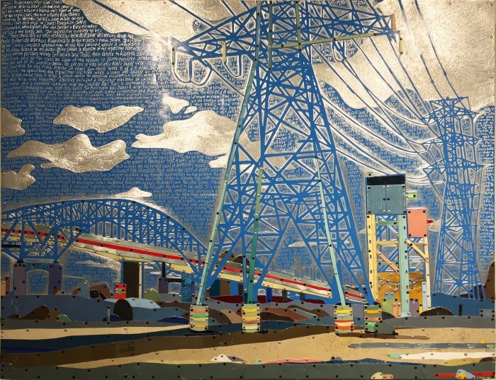 David Hind Skyway Towers 40x50