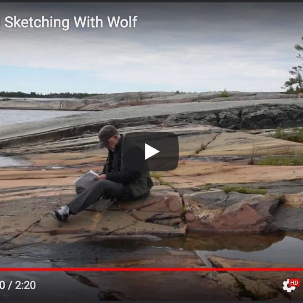 Jerzy Werbel Sketching With Wolf