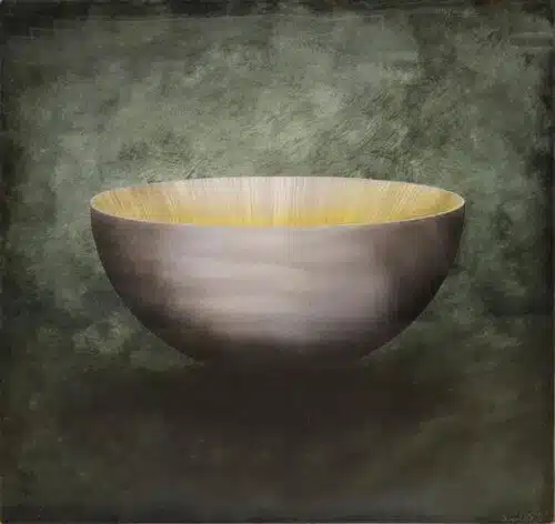 Red Wolf Green and Turquoise Deep Vessel 46x46