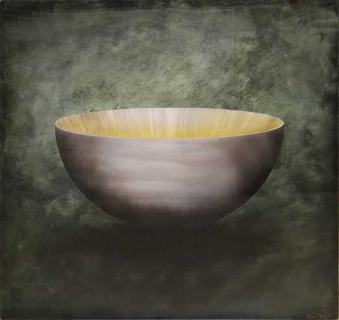 Red Wolf Green and Turquoise Deep Vessel 46x46