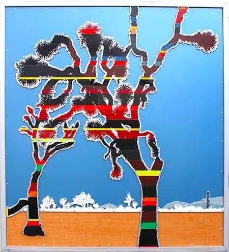 The Joshua Sisters – original reclaimed aluminum by Dave Hind, 47″ × 43″
