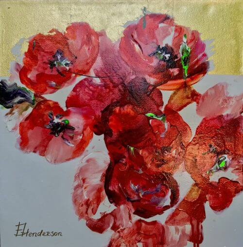 Elena Henderson Red Allure series 1 18x18